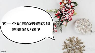 购买一个优质的天猫店铺需要多少钱？
